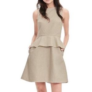Banana Republic Linen Peplum Dress